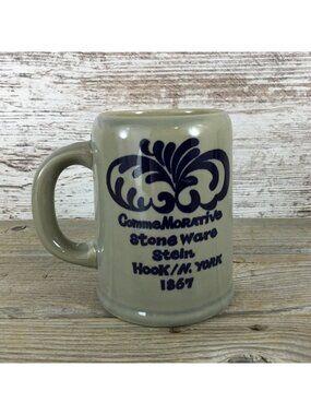 CommeMorative Stoneware Stein Hook/N York 1867 Vintage 4.5" Made in Japan